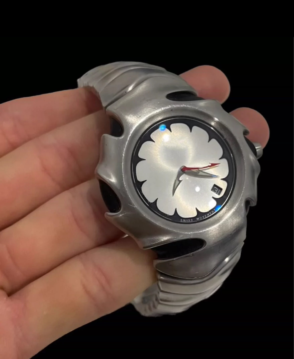 Y2K Blade Retro Watch - Non-Oakley Style Steel Quartz Unisex Vintage | Y2Bling
