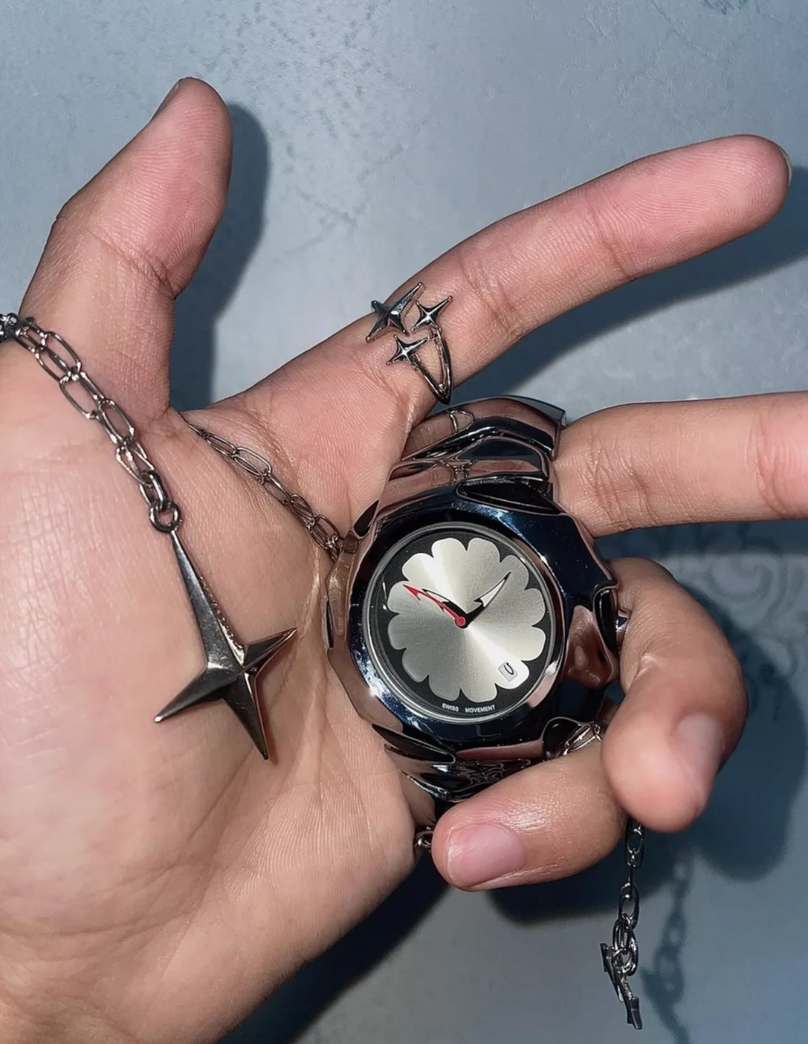 Y2K Blade Retro Watch - Non-Oakley Style Steel Quartz Unisex Vintage | Y2Bling