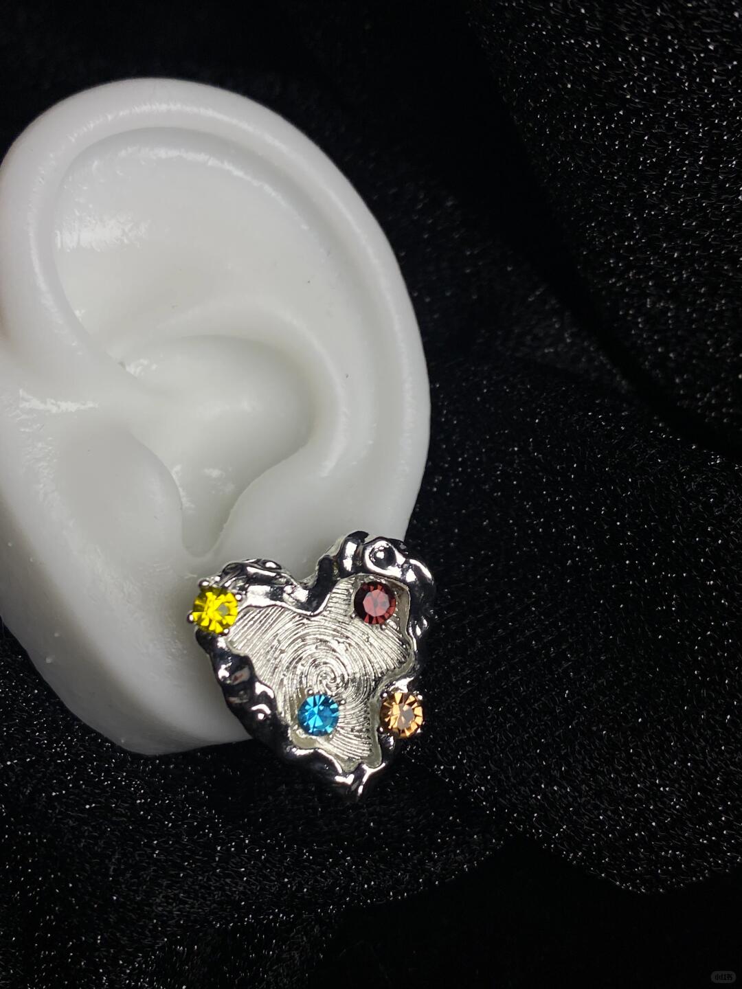 Colorful Heart Stud Earrings | Pastel Pop & Everyday Shine (Limited Edition)