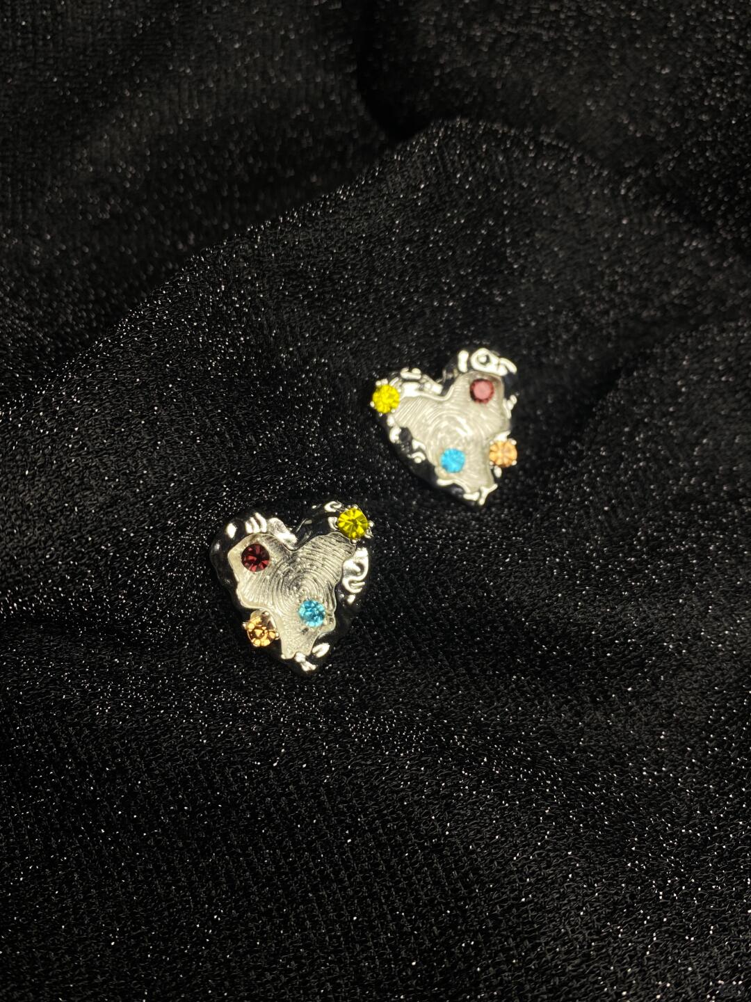 Colorful Heart Stud Earrings | Pastel Pop & Everyday Shine (Limited Edition)
