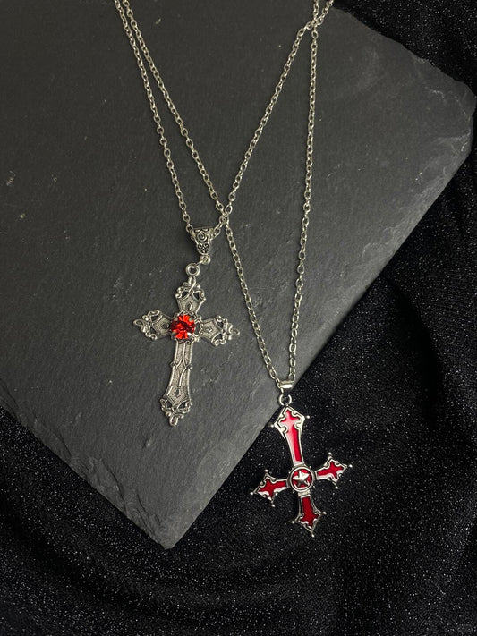 Gothic Prayer Set | Cross Pendant Duo & Dark Elegance (Limited Edition)