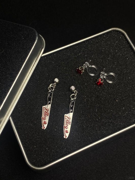 Y2Bling Kill Bill Ear Clips | Resin Clip‑On (Limited Edition, Licensed)