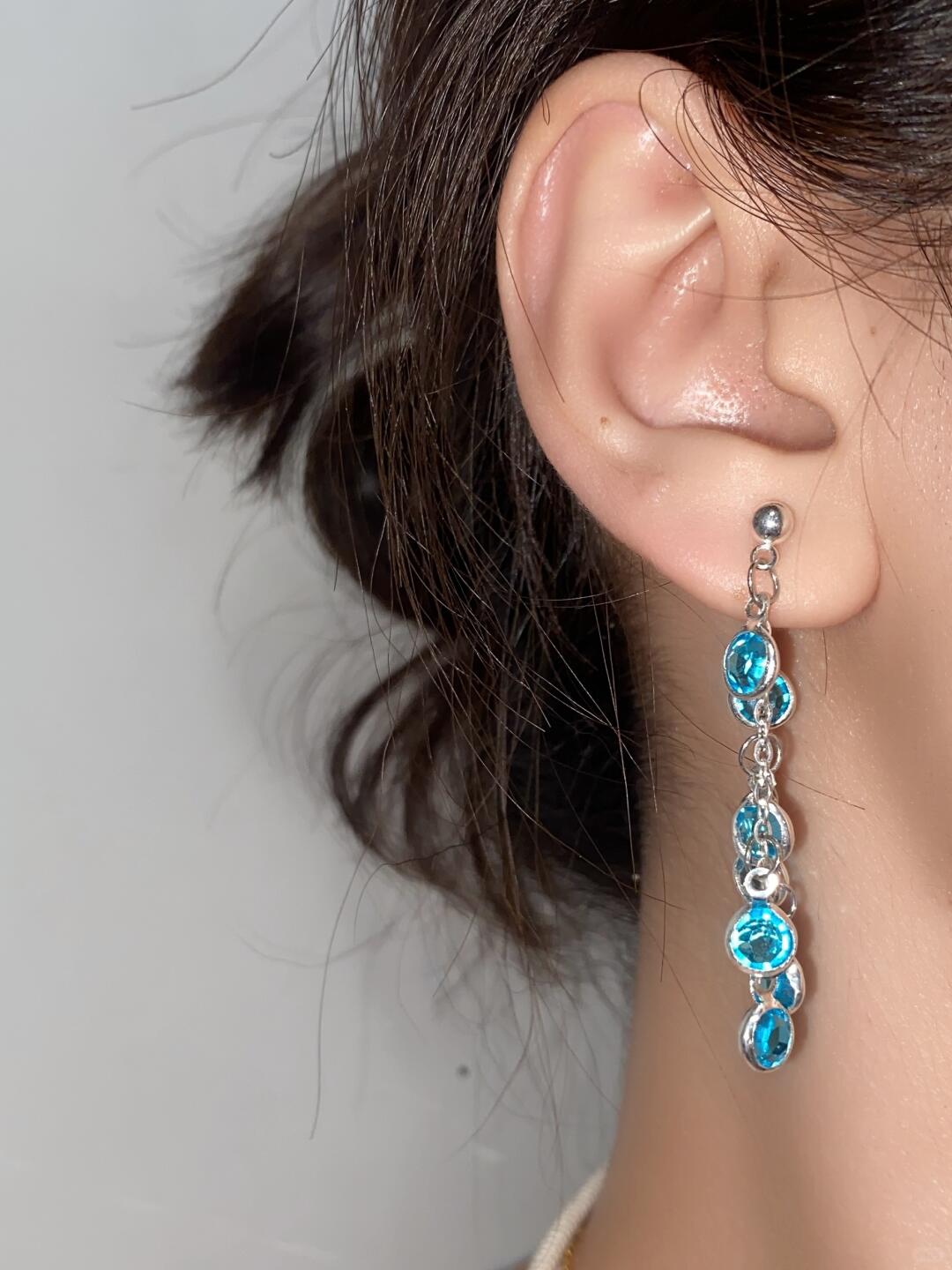 Aqua Switch Stud Earrings | Two-Way Wear & Sunlit Shine (Limited Edition)