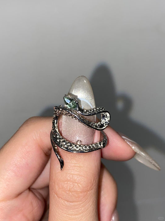 Y2Bling Snake Soul Ring | Adjustable Zirconia Snake (3 Colors, Limited Edition)