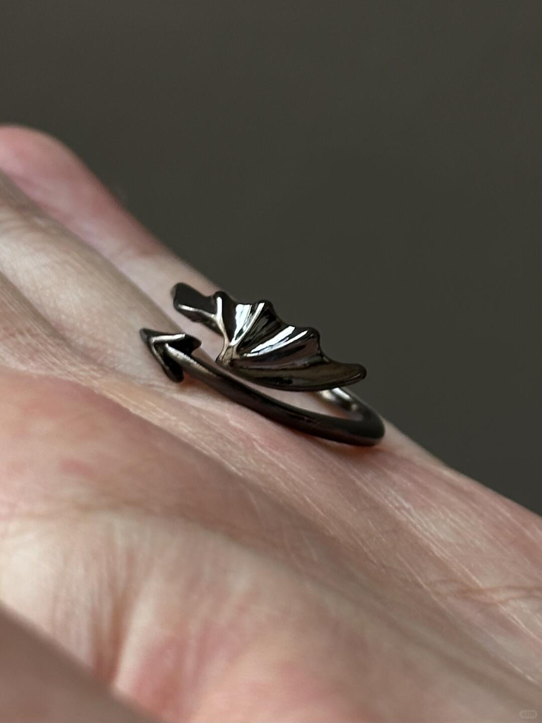Nocturnal Wing | Bat Wing Flight Ring (Y2K One-of-a-Kind)