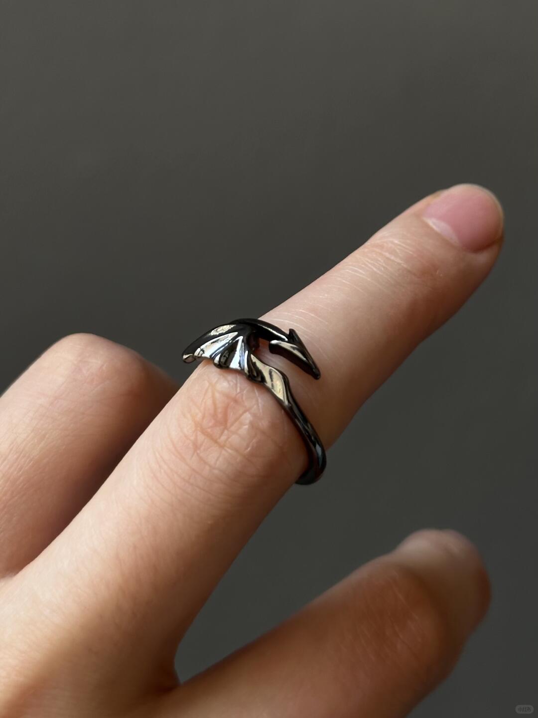 Nocturnal Wing | Bat Wing Flight Ring (Y2K One-of-a-Kind)