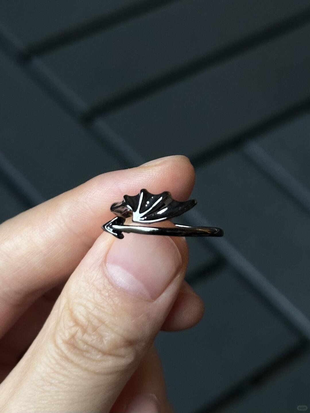 Nocturnal Wing | Bat Wing Flight Ring (Y2K One-of-a-Kind)