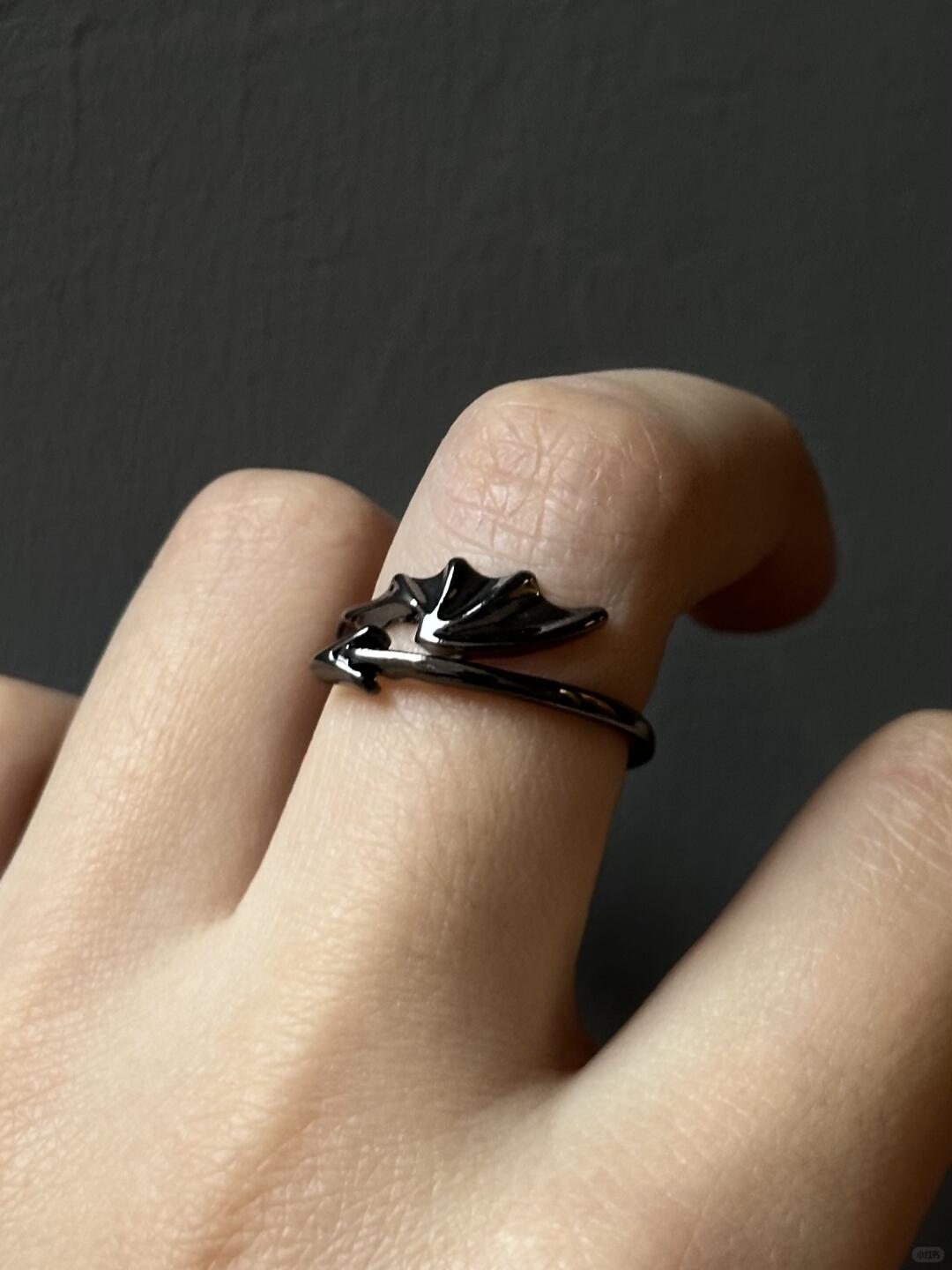 Nocturnal Wing | Bat Wing Flight Ring (Y2K One-of-a-Kind)