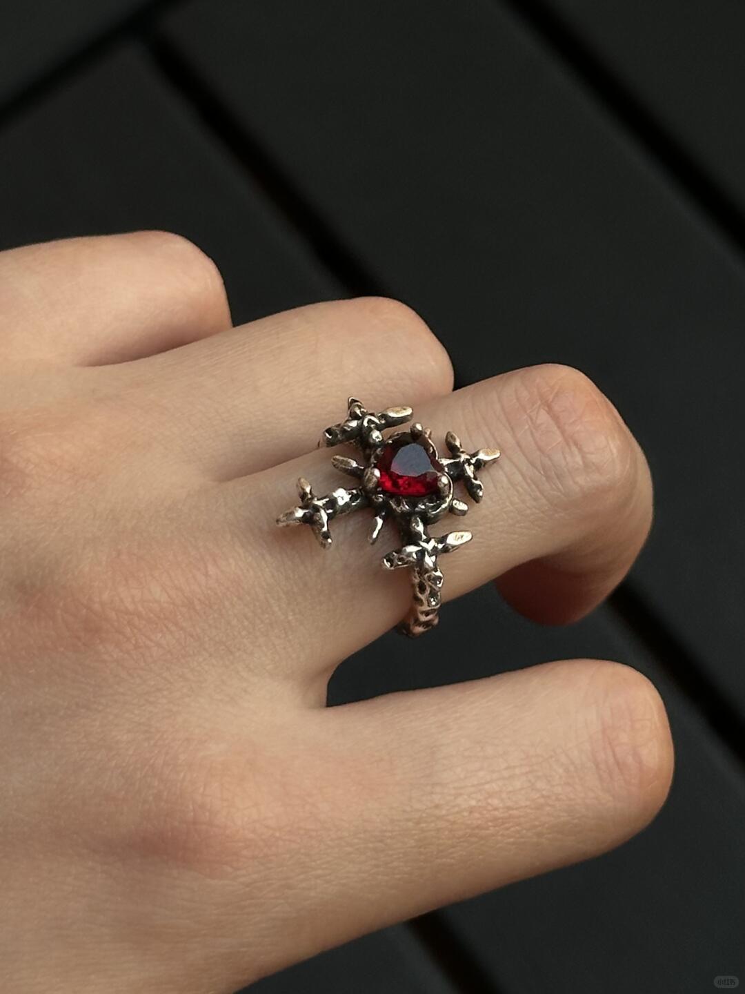Heart of Winter | Snowflake Gemstone Ring (One-of-a-Kind)