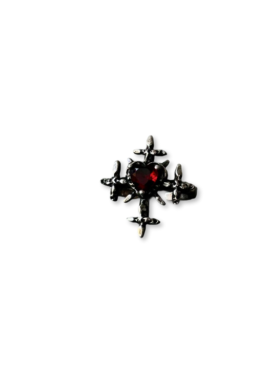 Cuore d'Inverno | Anello con pietra preziosa a forma di fiocco di neve (pezzo unico)