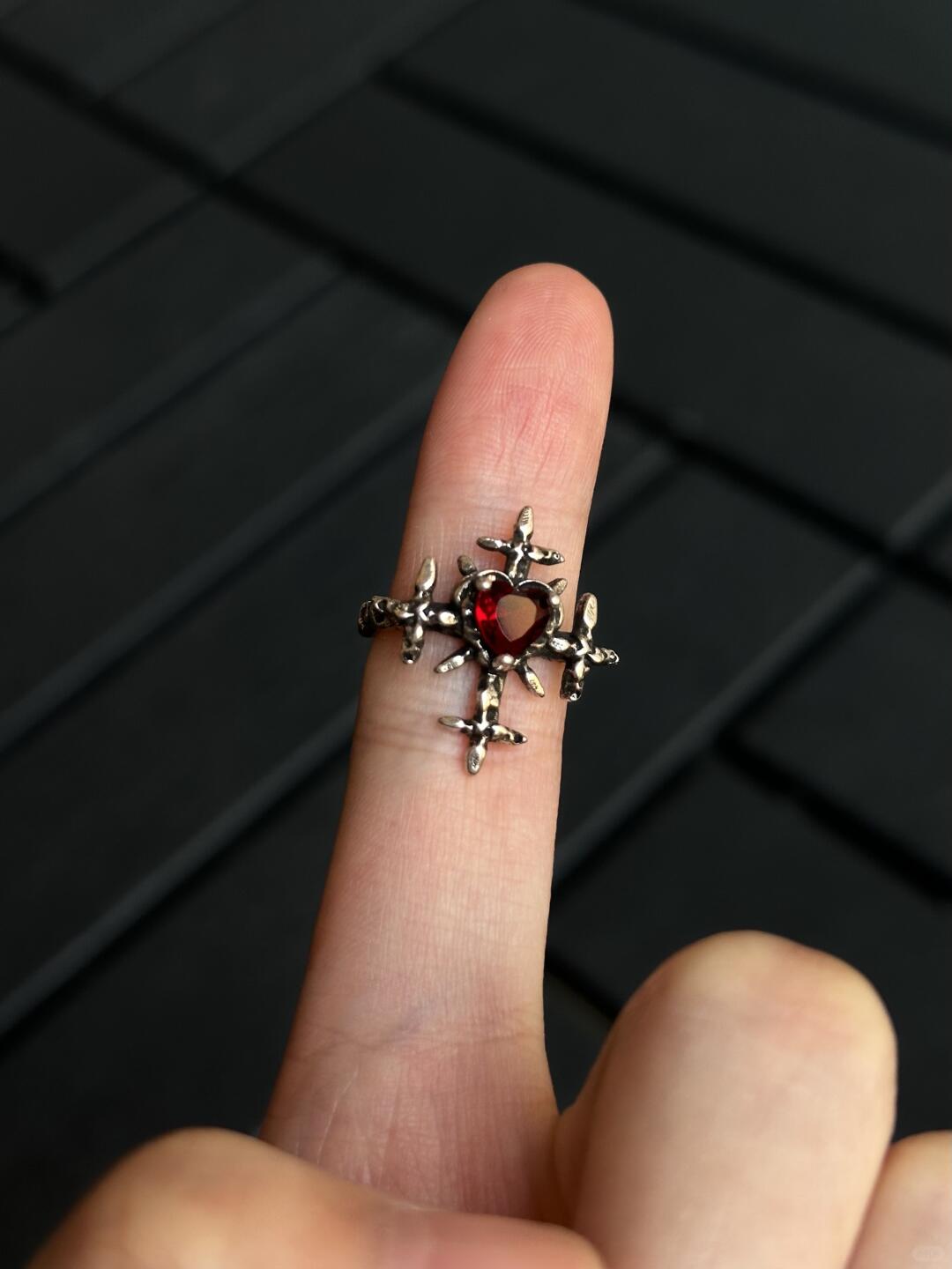 Heart of Winter | Snowflake Gemstone Ring (One-of-a-Kind)