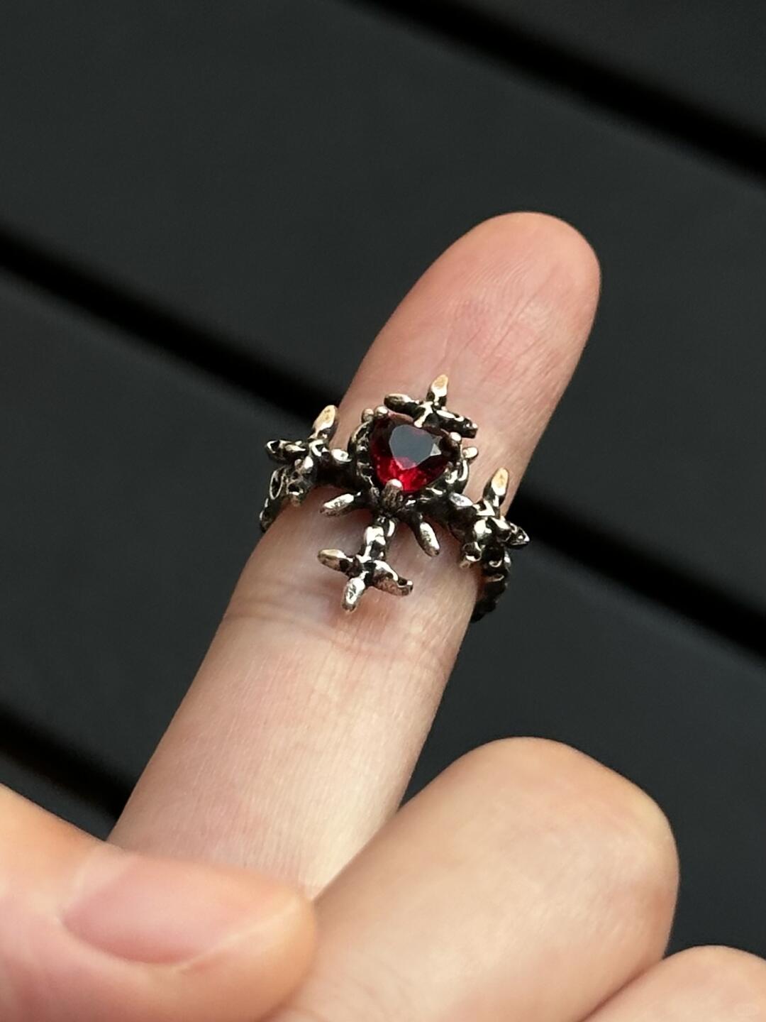Heart of Winter | Snowflake Gemstone Ring (One-of-a-Kind)