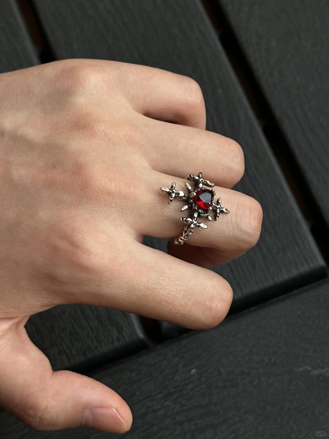 Heart of Winter | Snowflake Gemstone Ring (One-of-a-Kind)
