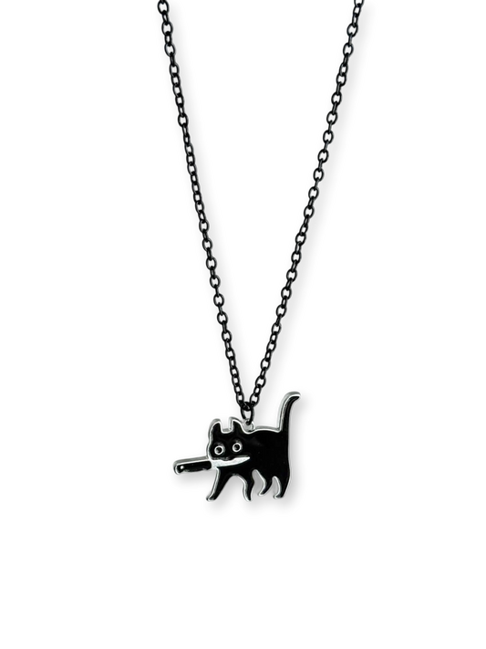 Stealth Cat | Assassin’s Secret Mission Pendant Necklace (Y2K Limited)