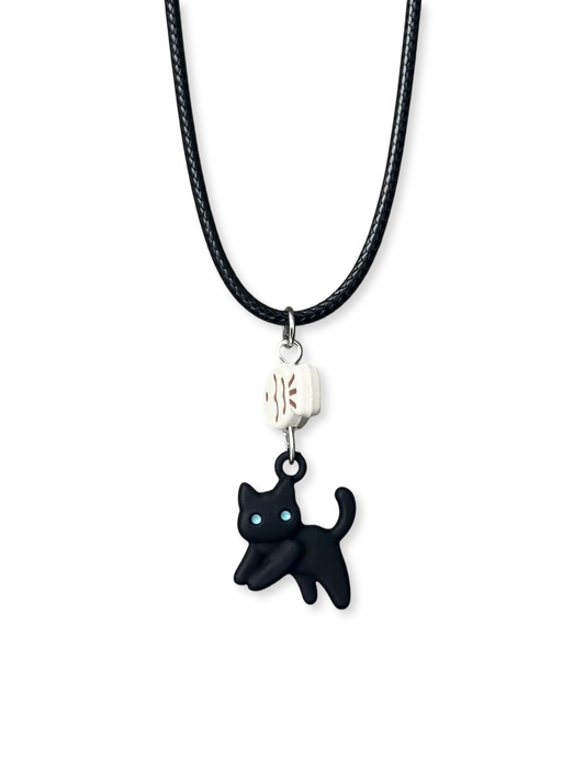 Kitten’s Dried Fish Habit | Novelty Fish Bone Charm Necklace (Y2K Limited)