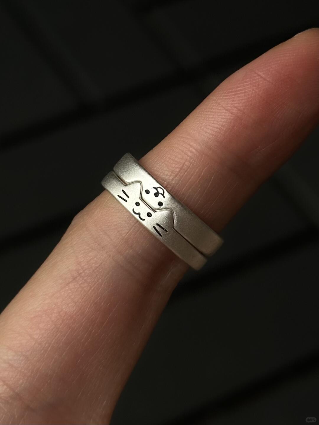 The World Is Torn, But We Sew It Back | Cat & Dog Couple Rings in Sterling Silver