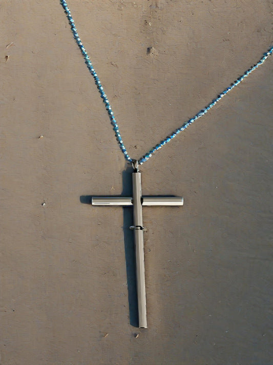 Hidden Blade Cross Necklace | Gothic Portable Knife Pendant for Urban Edge