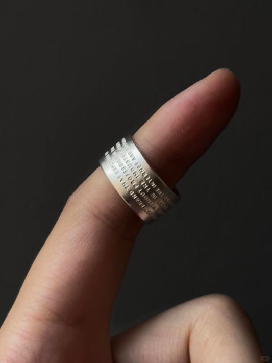 Poetic Signal | Anello a polsiera in argento sterling fatto a mano (edizione limitata Y2K)