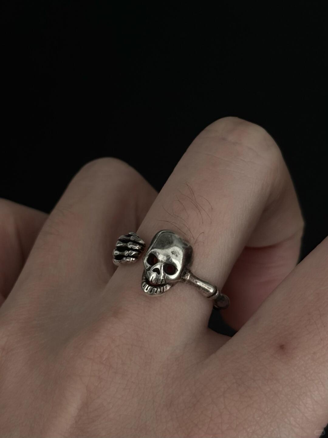 Vintage Hollow Skeleton | Truth Through Bone Statement Ring (Y2K Limited)