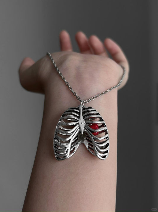 Heart on Trial Necklace | Y2K Gothic Romance (Limited Edition)