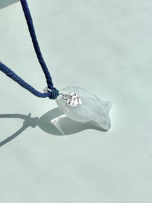 Swim Until the Sea Turns Blue Necklace | Poetic Elegance & Timeless Dreams (Limited Edition)