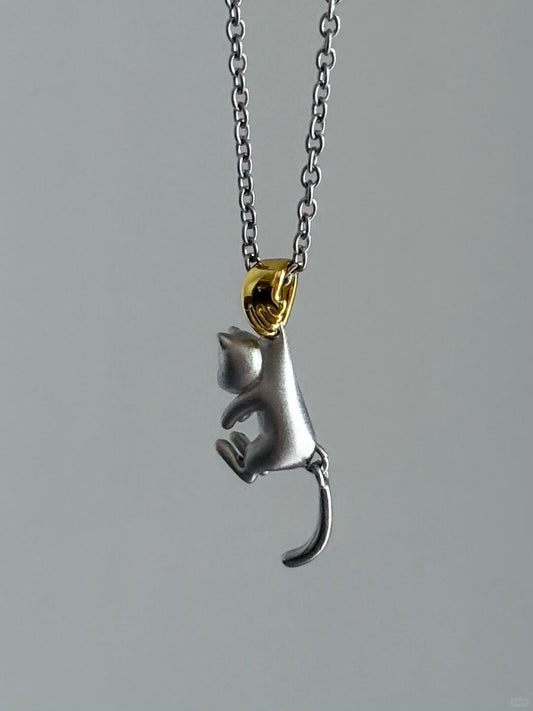 Hide-and-Seek | Playful Kitten Pendant Necklace (Y2K Limited)