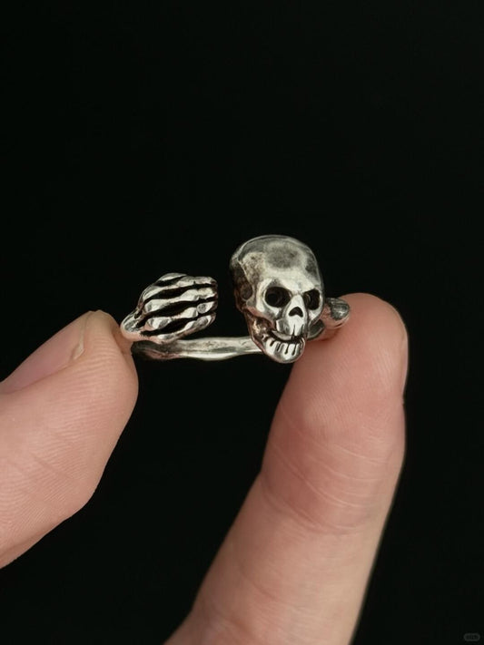 Vintage Hollow Skeleton | Truth Through Bone Statement Ring (Y2K Limited)