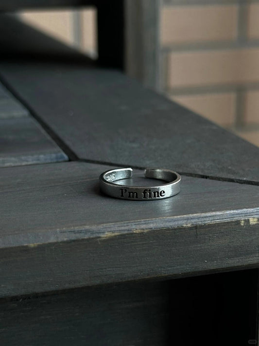 Camus | Absurdity Rules, Love Rescues | Dual-Message Handcrafted Ring
