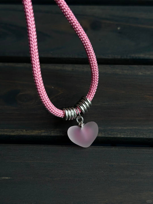 Irreplaceable | Heartbeat & Sunset Y2K-Inspired Necklace