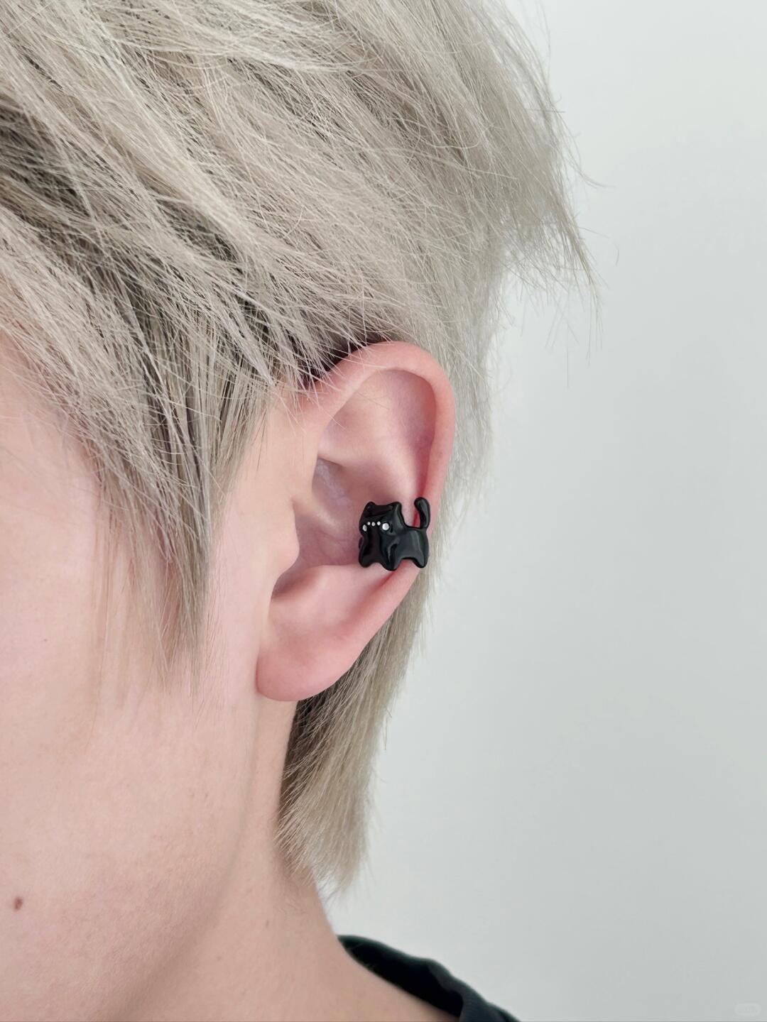 Little Black Cat Ear Cuff | Playful & Whimsical Design (Limited Edition)