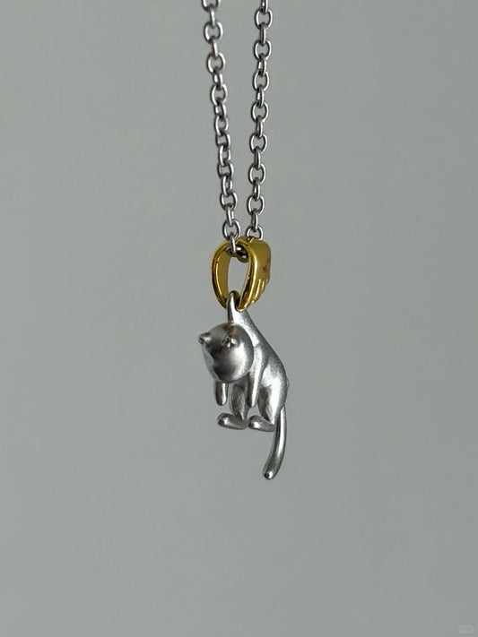 Hide-and-Seek | Playful Kitten Pendant Necklace (Y2K Limited)