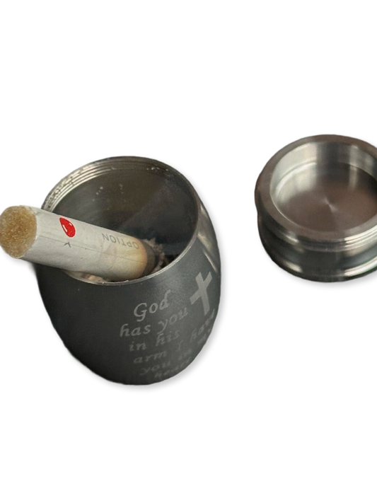 Questo grigio è troppo sofisticato | Posacenere portatile grigio argento