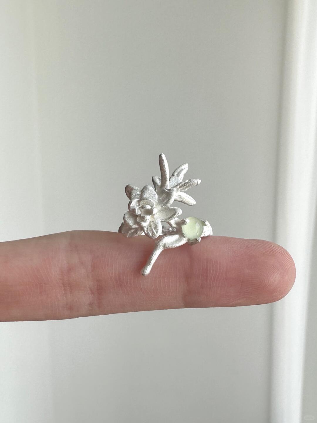 Spring Prelude | Bamboo Shadow & Blossom Ripple Ring (Y2K Limited)