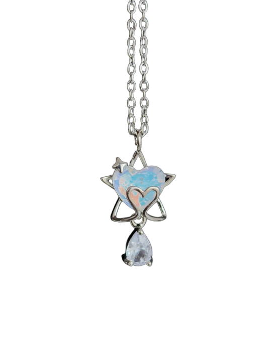 Blue Tide Nebula Necklace – Romantic Galaxy Star Pendant | Y2Bling