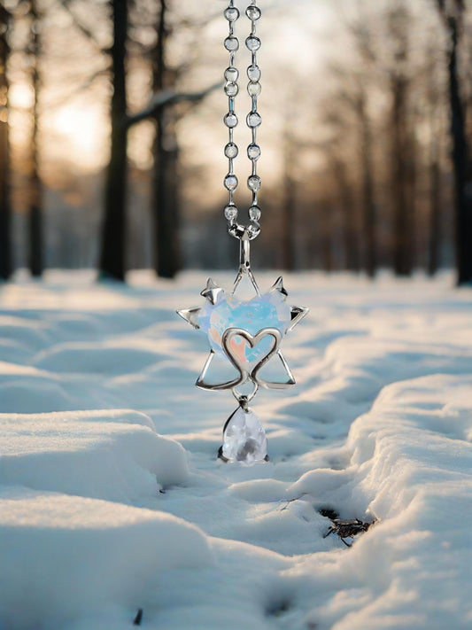 Blue Tide Nebula Necklace – Romantic Galaxy Star Pendant | Y2Bling