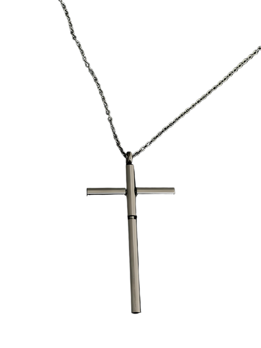 Hidden Blade Cross Necklace | Gothic Portable Knife Pendant for Urban Edge