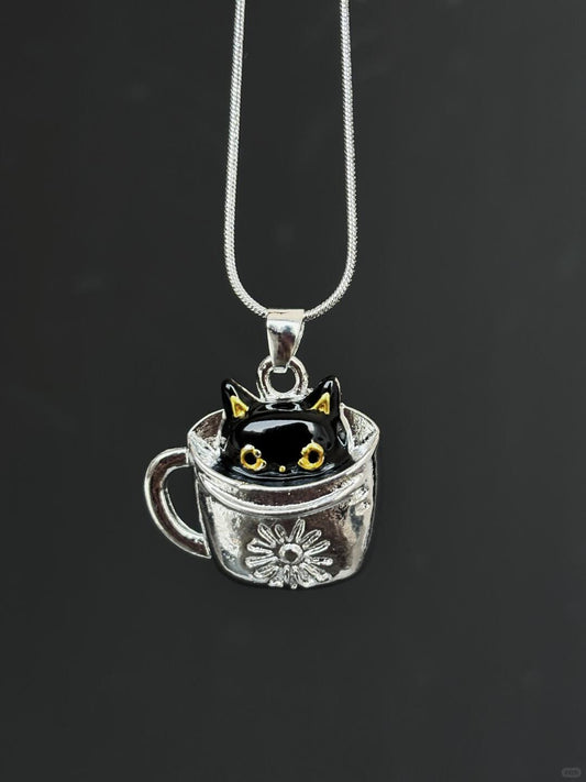 Tea no Meow | Black Cat Soul Freedom Necklace (Y2K Limited)