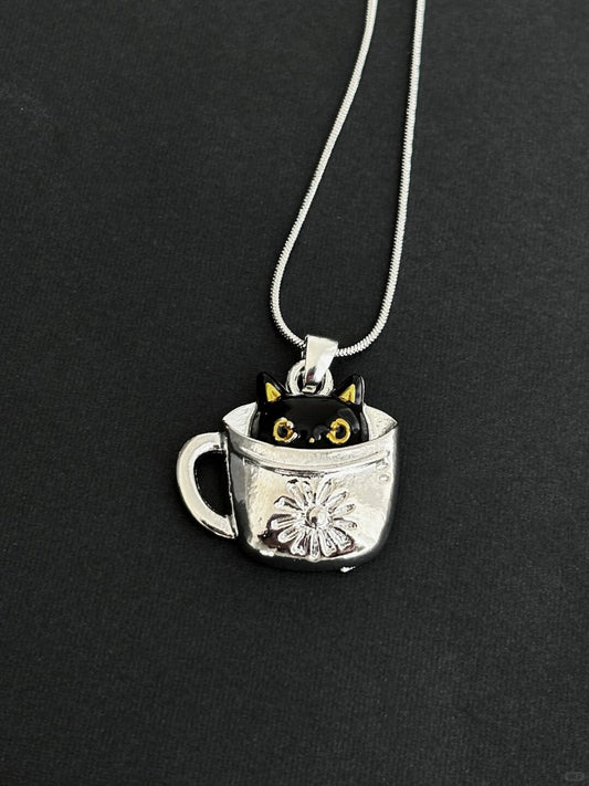 Tea no Meow | Black Cat Soul Freedom Necklace (Y2K Limited)
