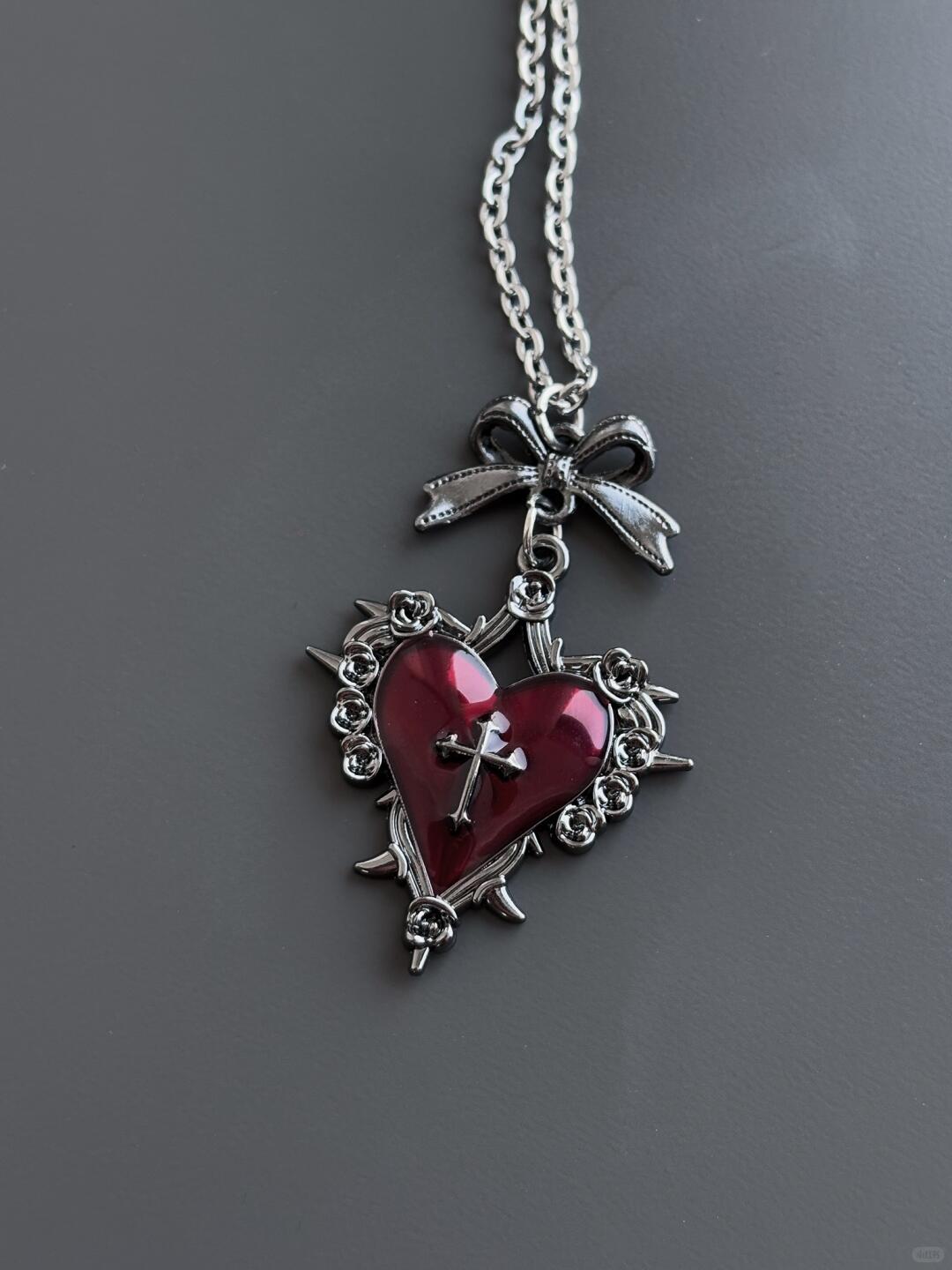Blood Oath Heart Necklace | Gothic Elegance & Handcrafted Design (Limited Edition)