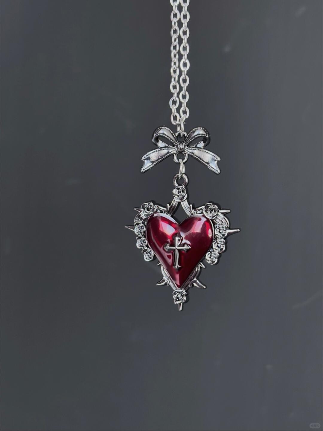 Blood Oath Heart Necklace | Gothic Elegance & Handcrafted Design (Limited Edition)
