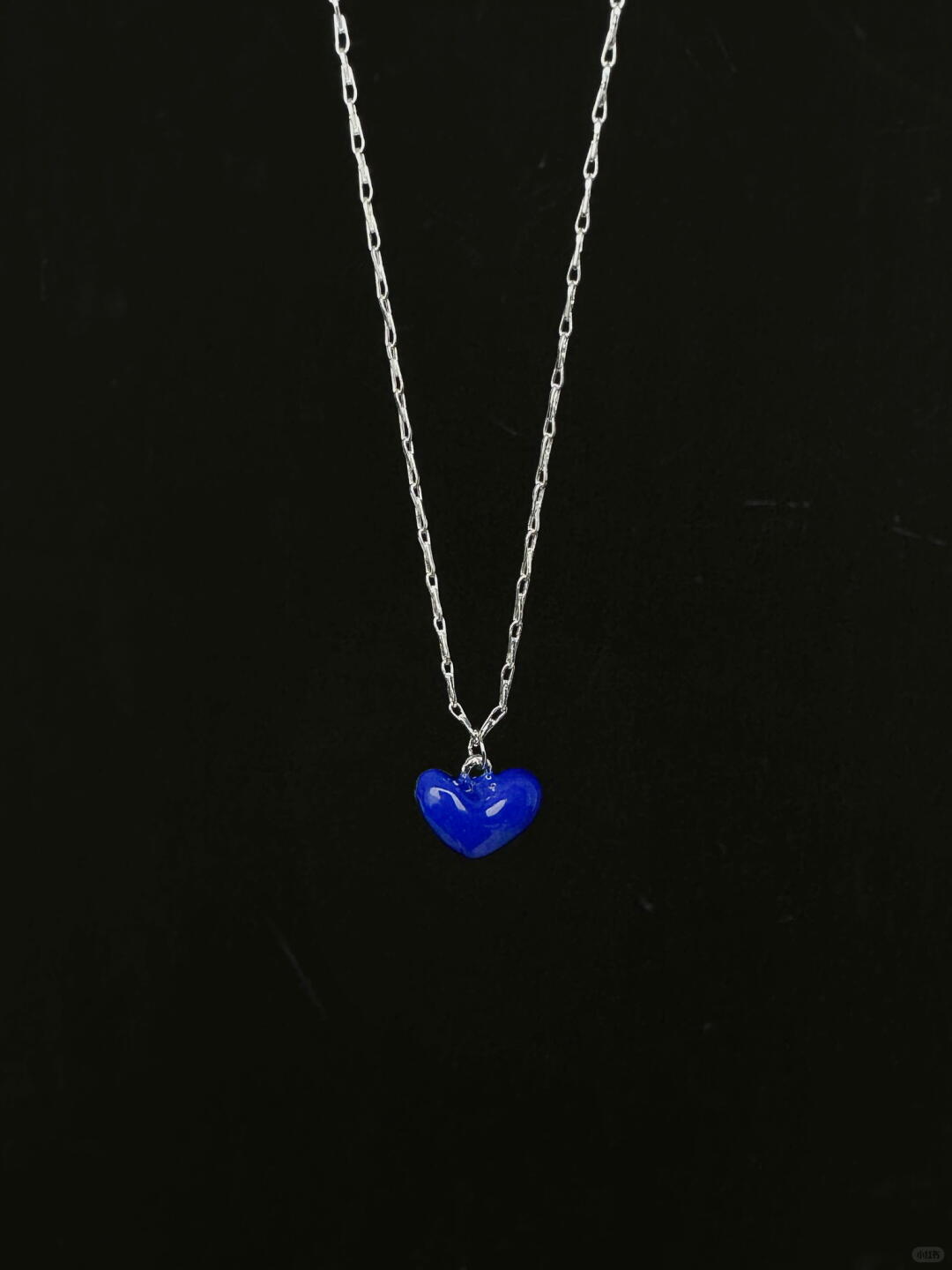 Blue Heart Necklace | Deep Blue Elegance & Poetic Design (Limited Edition)