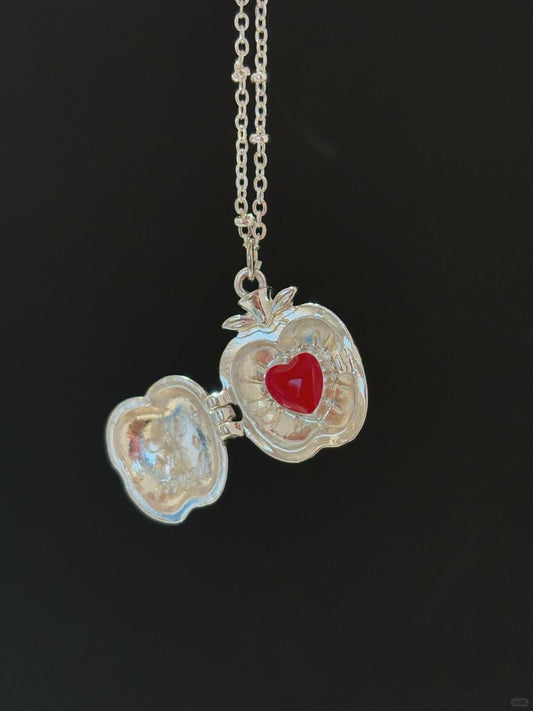 Dreamy Apple Heart | “I Would Still Plant an Apple Tree” Necklace