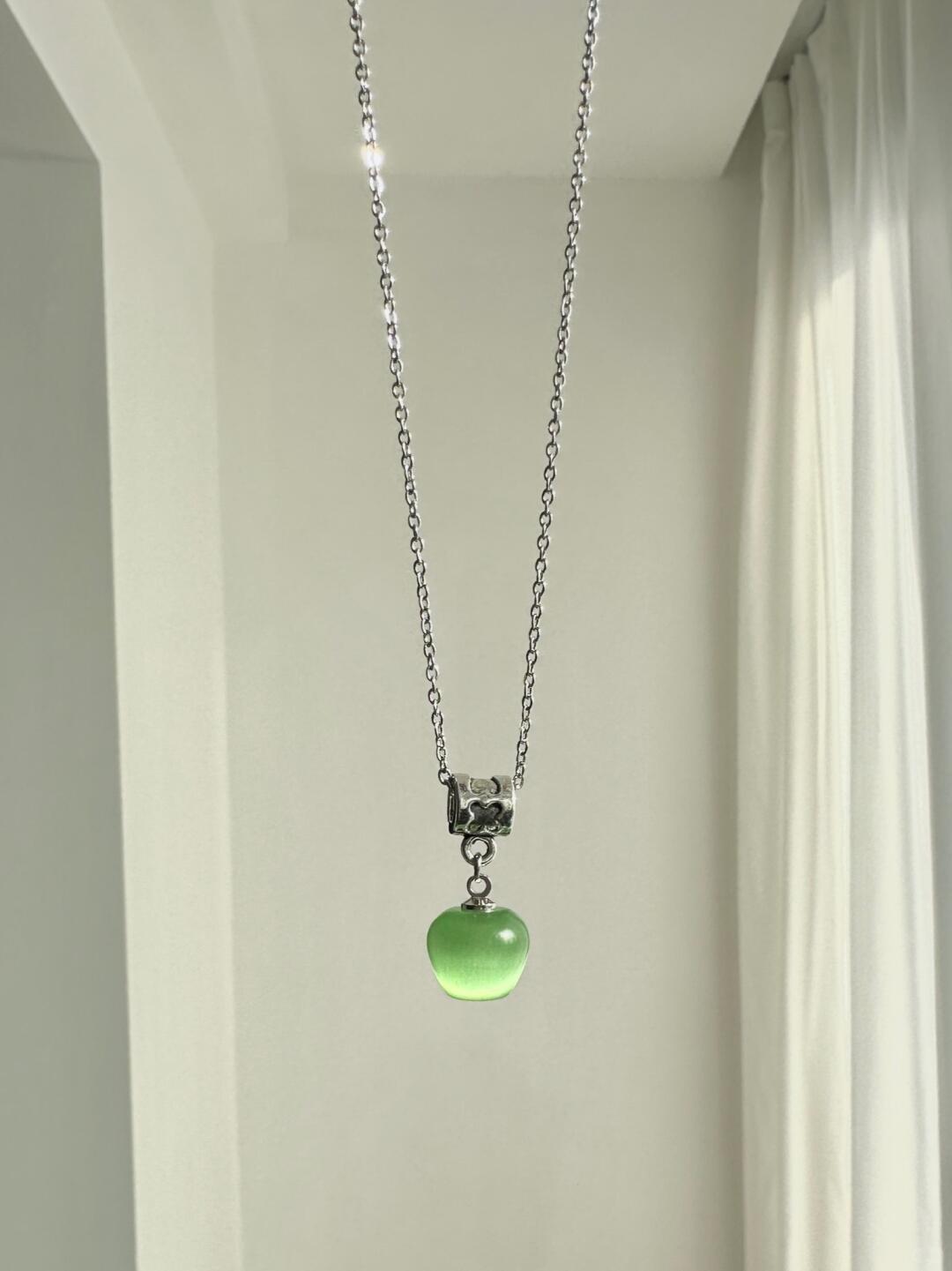 Green Apple Soda Necklace | Refreshing Elegance & Playful Design (Limited Edition)