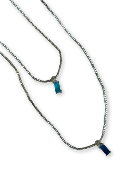 Liquid Indigo in Motion | Ocean Ice Statement Necklace (Y2K Limited)