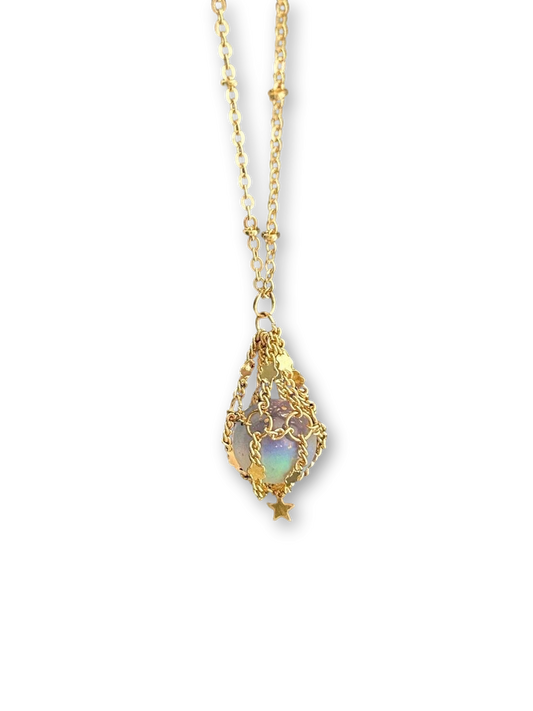 Dreamcatcher of Stars Necklace | Celestial Elegance & Golden Dreams (Limited Edition)