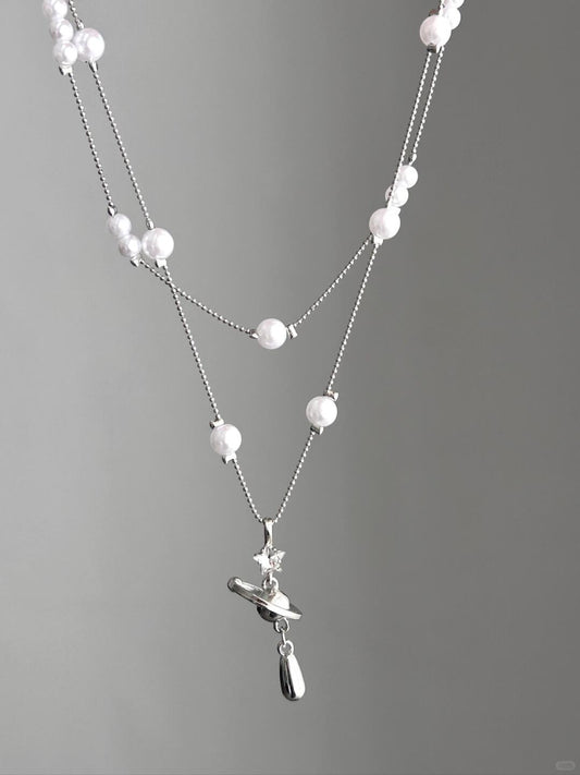 Saturn Pearl Necklace | Cosmic Elegance & Poetic Beauty (Limited Edition)