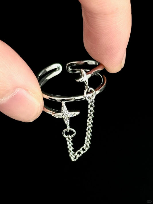 Twin Stars Ring | Cosmic Love & Synced Heartbeats (Limited Edition)