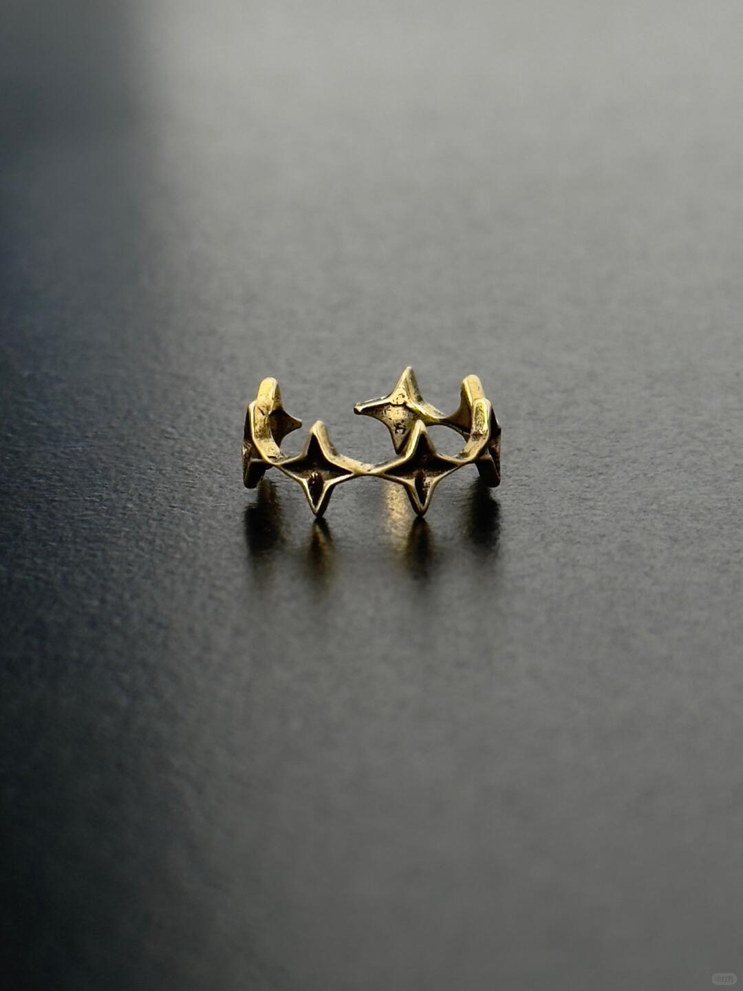 Broken Stars | Vintage Cosmic Fragment Statement Ring (Y2K Limited)