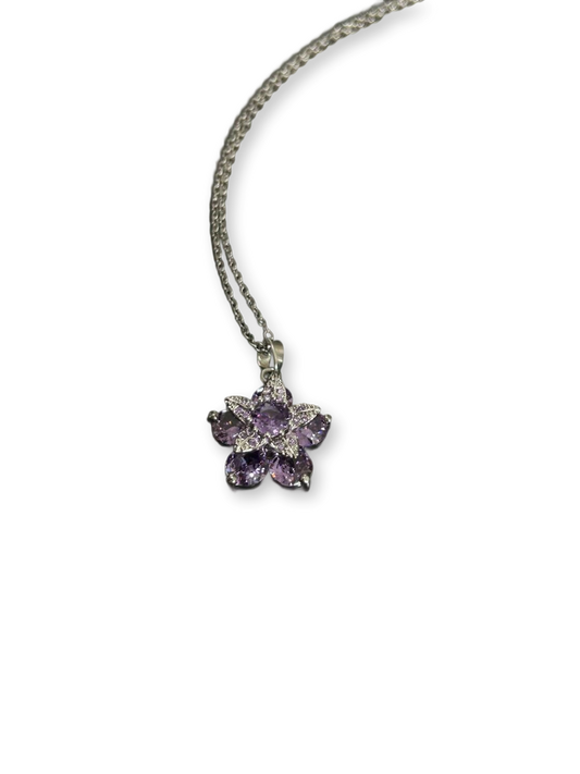 Vintage Violet Reverie | Rotating Pendant Necklace (Y2K Limited)