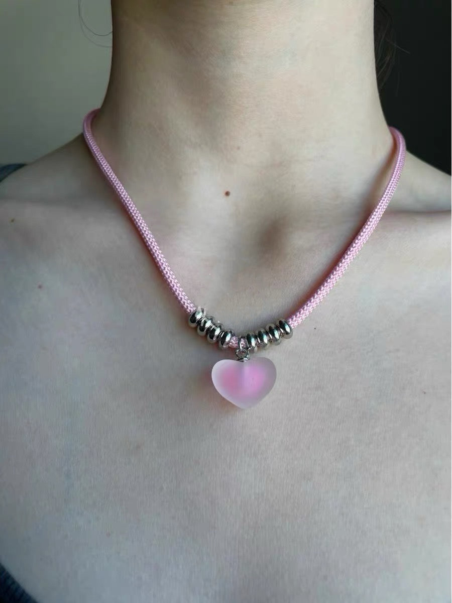 Irreplaceable | Heartbeat & Sunset Y2K-Inspired Necklace